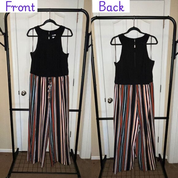Emma & Michelle Black and Stripes Romper - Picture 1 of 4